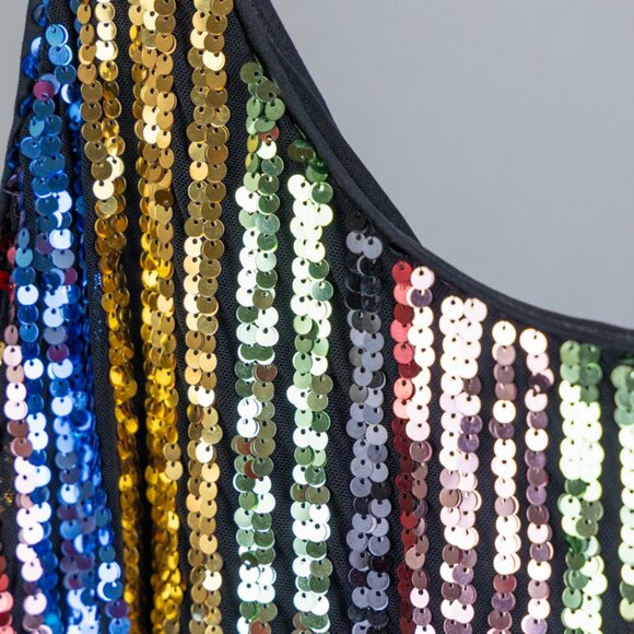 Torrid Rainbow Sequin Mini Dress Size 5 - Picture 7 of 7